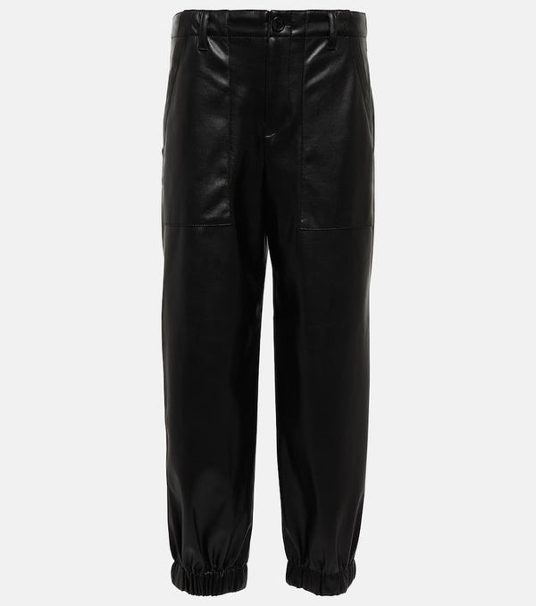 Velvet Mid-rise tapered faux leather pants