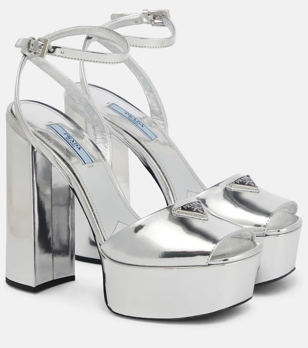 Prada Leather platform sandals