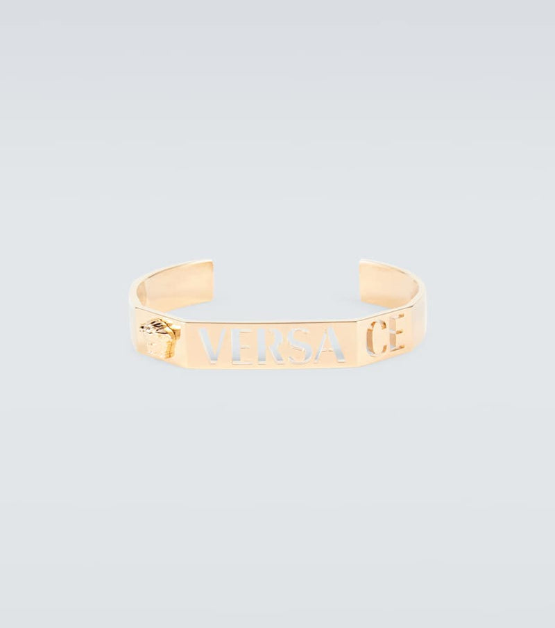 Versace Logo cuff bracelet