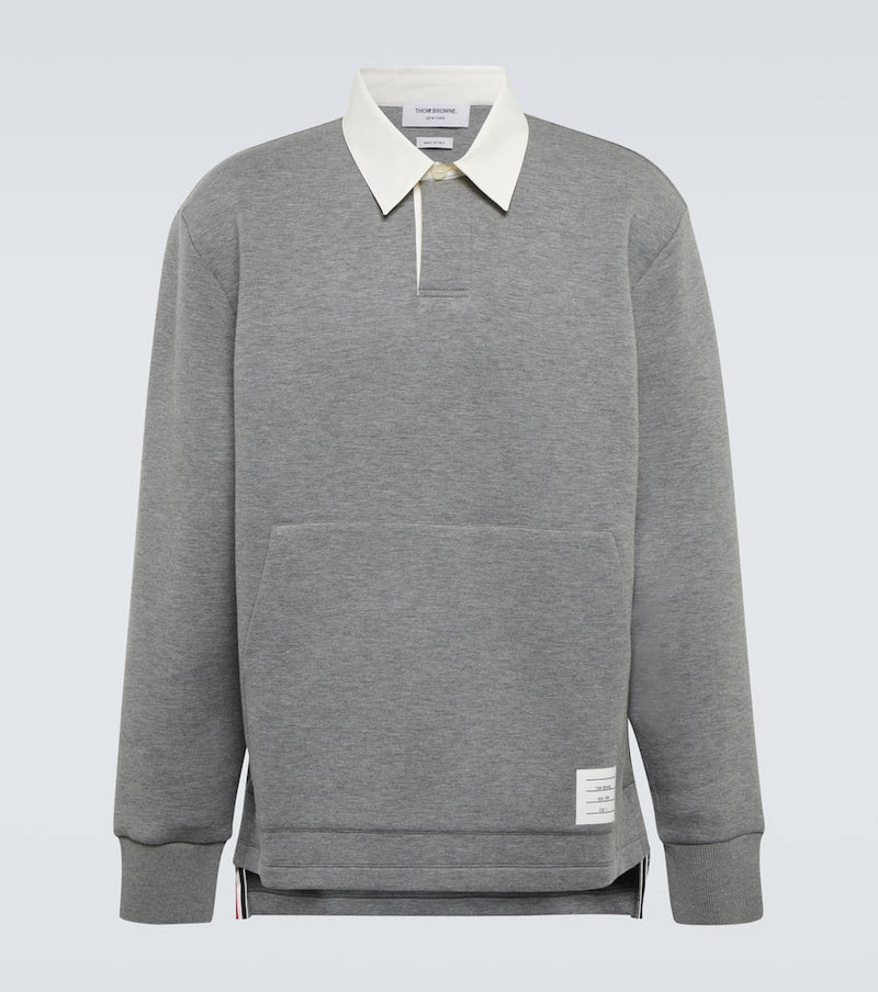 Thom Browne Cotton jersey rugby polo shirt