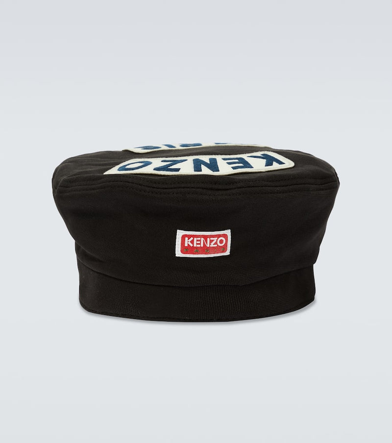 Kenzo Logo patch cotton beret