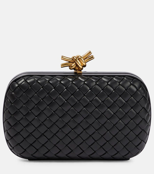 Bottega Veneta Knot Intreccio leather clutch