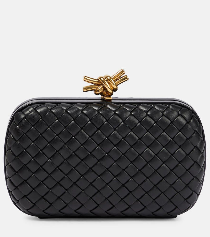 Bottega Veneta Knot Intreccio leather clutch