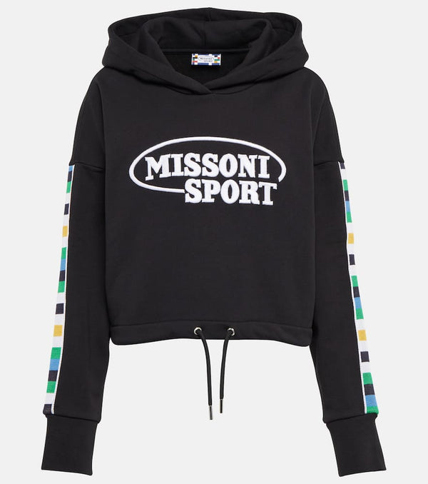 Missoni Logo cropped hoodie
