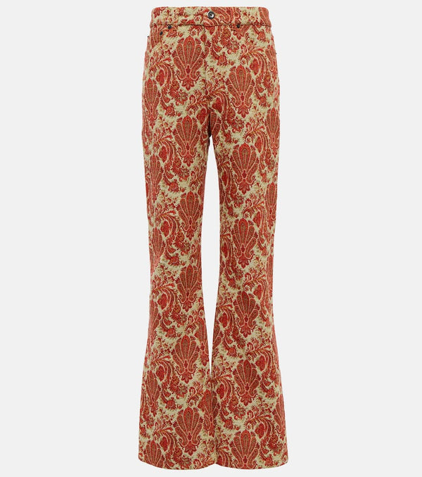 Rabanne Jacquard high-rise flared pants