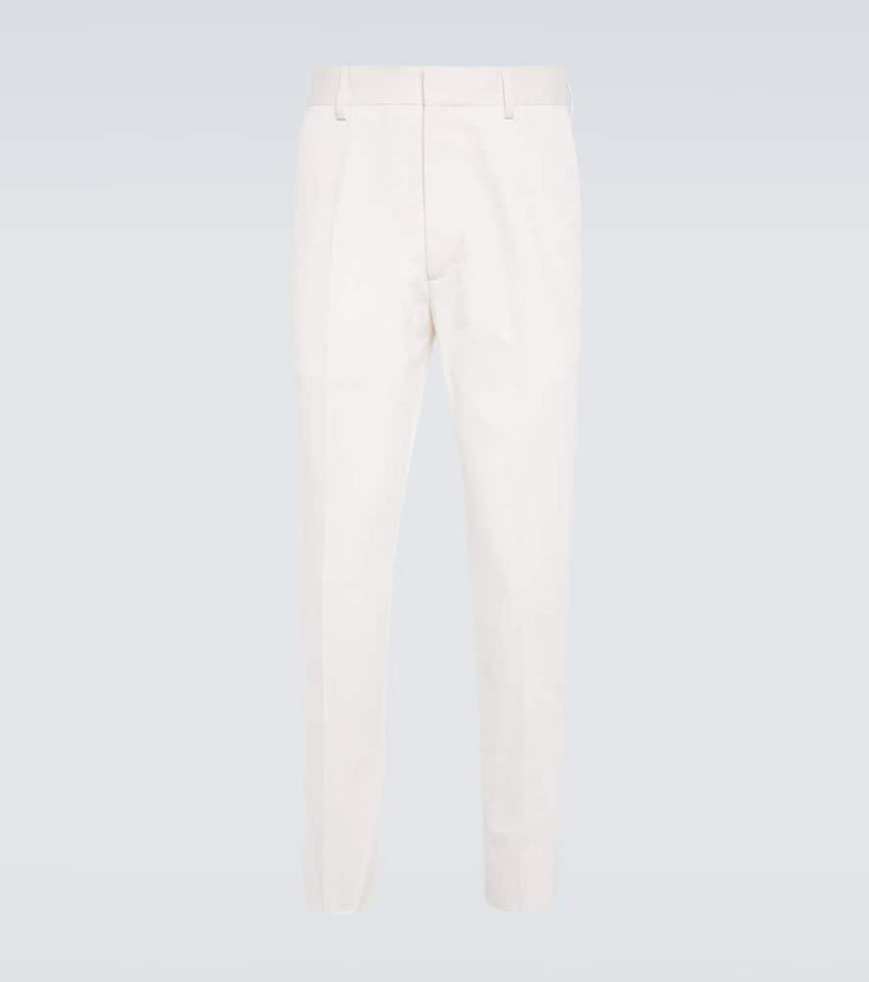 Prada Cotton gabardine logo pants