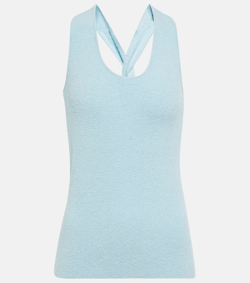 Nanushka Ribbed-knit cotton-blend tank top