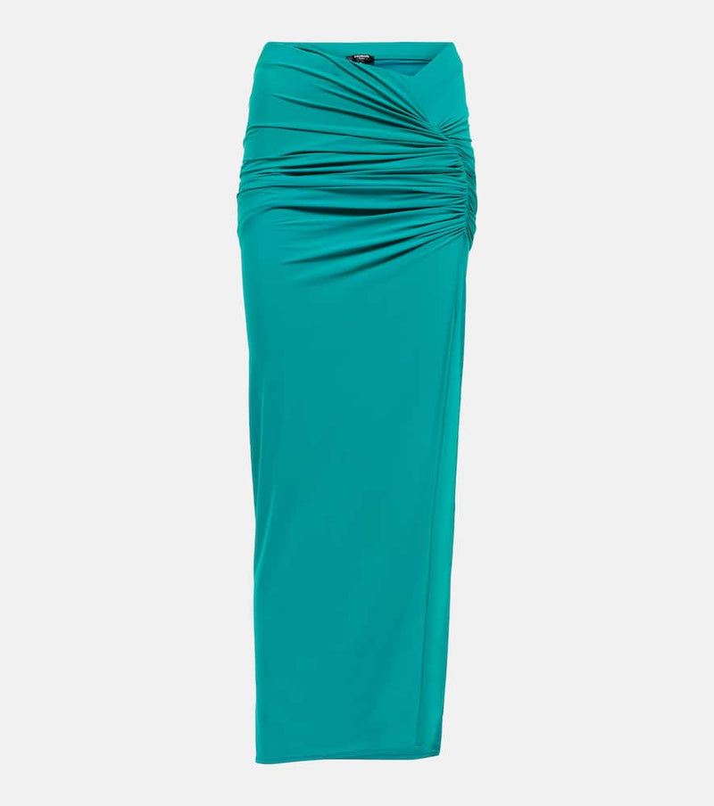 Balmain Ruched maxi skirt