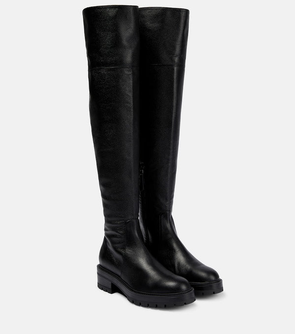 Aquazzura Whitney leather over-the-knee boots