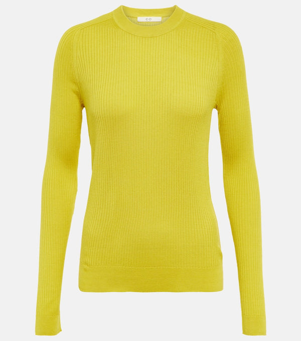 CO Ribbed-knit silk sweater