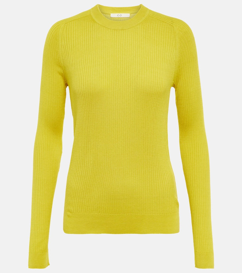 CO Ribbed-knit silk sweater