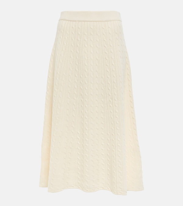 CO Ribbed-knit cashmere skirt