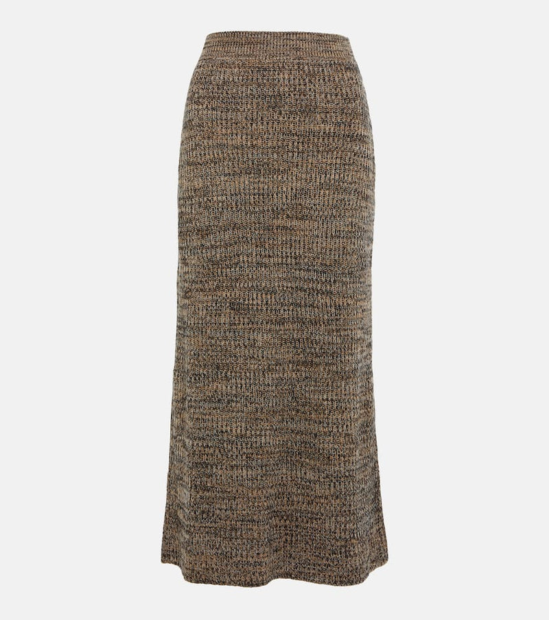 Chloe Cashmere and silk-blend skirt