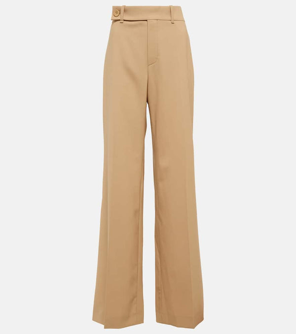 Chloé Mid-rise straight wool-blend pants