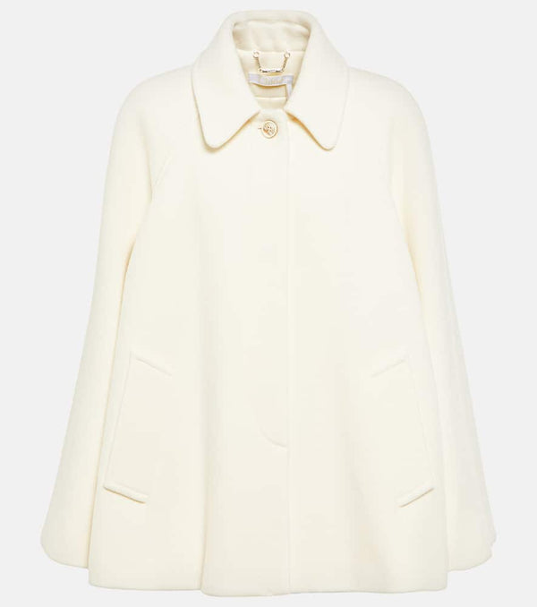 Chloé Caped wool-blend coat