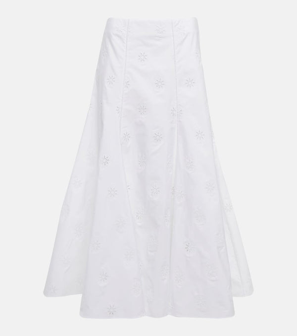 Chloé Broderie anglaise cotton midi skirt