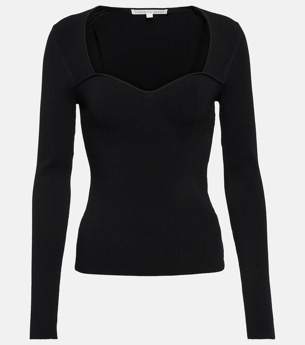 Veronica Beard Gladys sweetheart-neck sweater