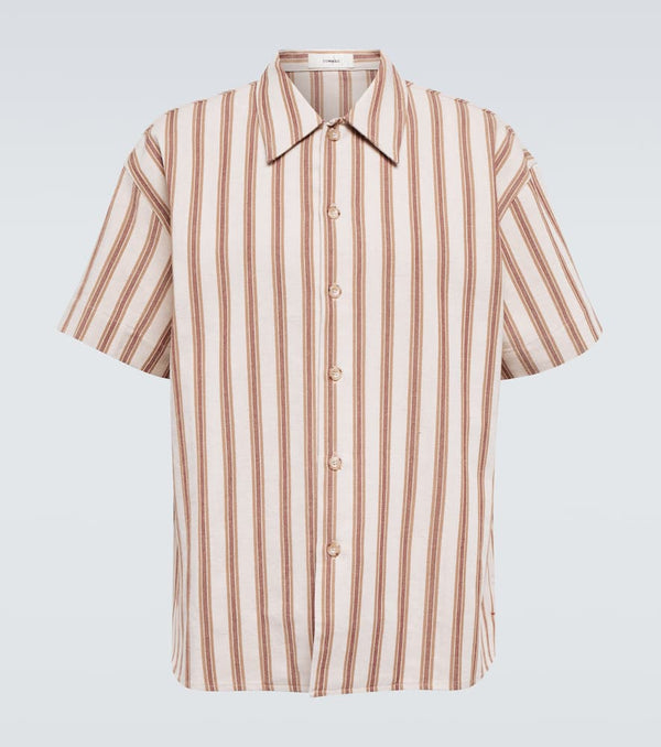 Commas Striped cotton and linen shirt