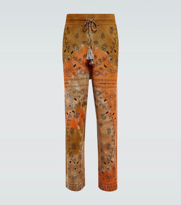 Alanui Bandana Piquet jacquard cotton pants