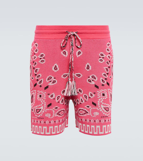 Alanui Bandana cotton-blend piqué shorts