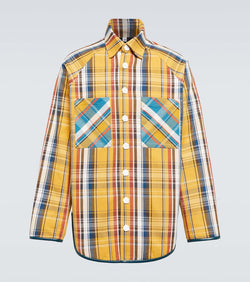 Due Diligence Reversible checked cotton jacket