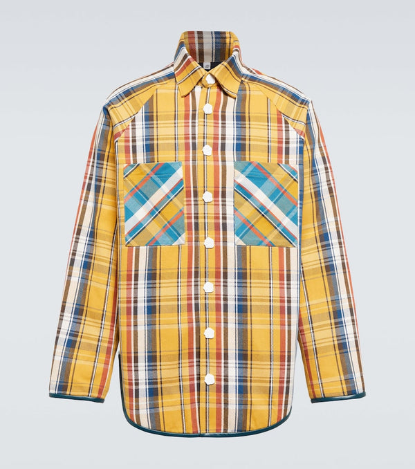 Due Diligence Reversible checked cotton jacket