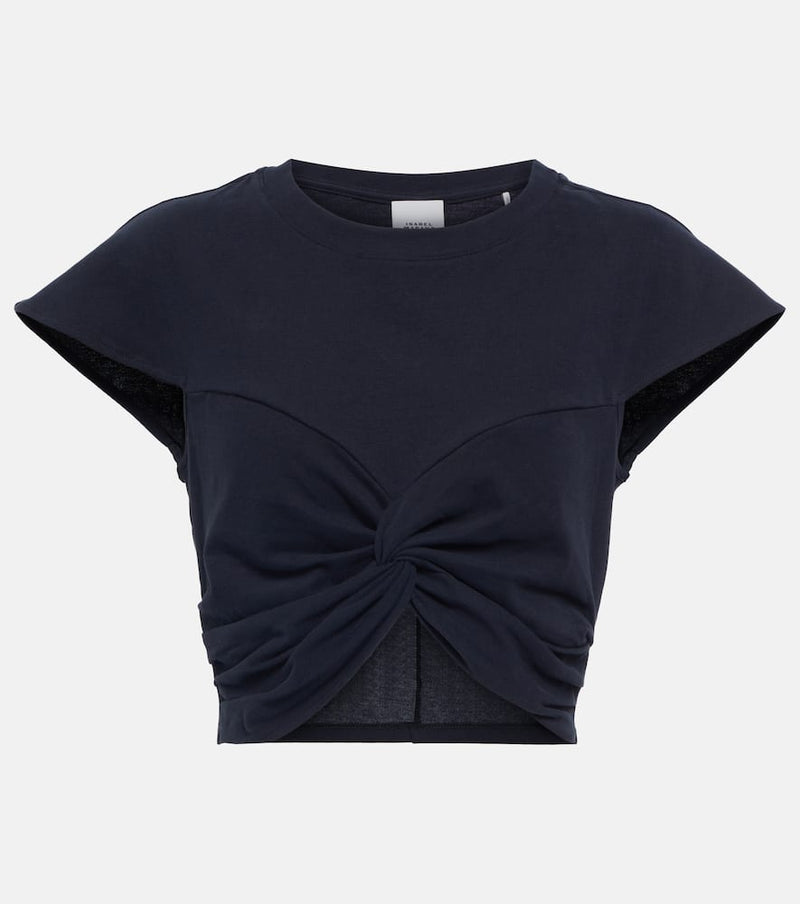 Isabel Marant Zineae cotton jersey crop top