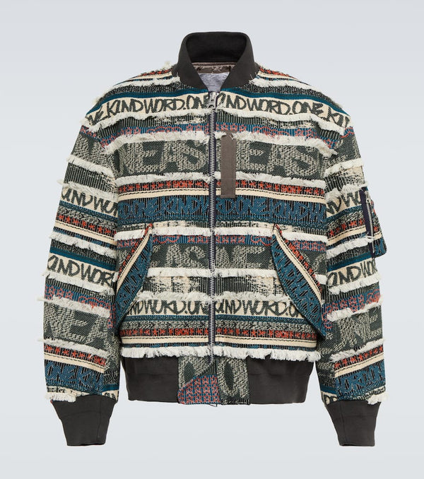 Sacai x Eric Haze jacquard bomber jacket