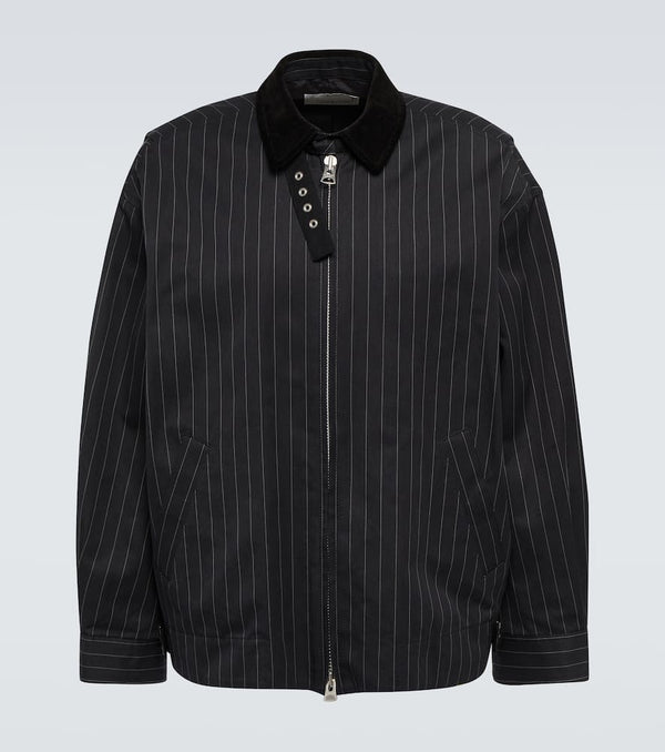 Sacai Pinstriped cotton jacket