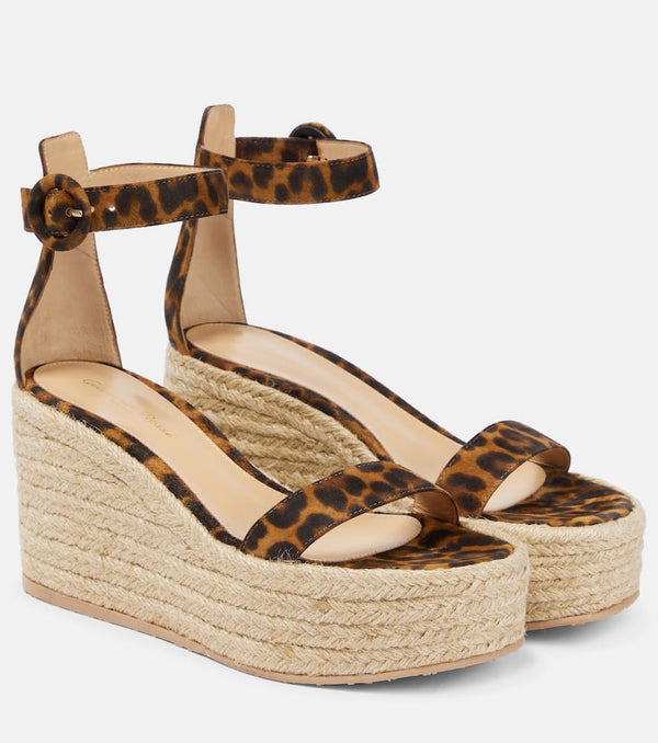 Gianvito Rossi Portofino suede espadrille wedges