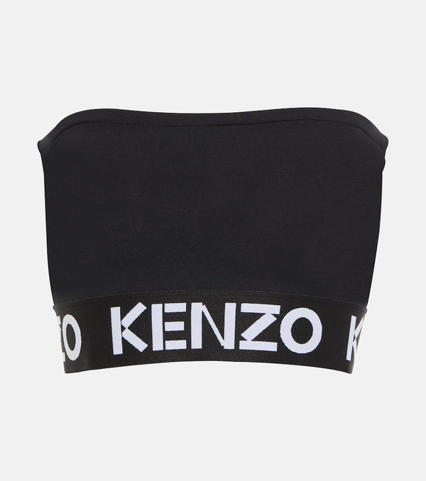 Kenzo Logo strapless crop top