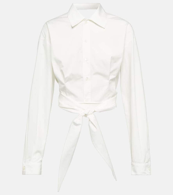 Ami Paris Self-tie cotton shirt