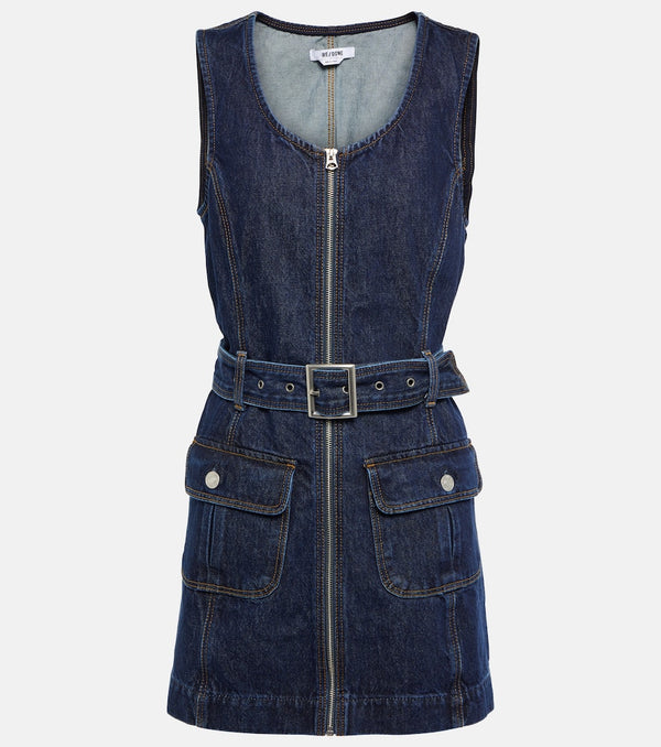 Re/Done Belted denim minidress