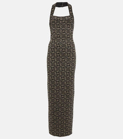 Balmain Monogram jacquard maxi dress | LYBSTORE