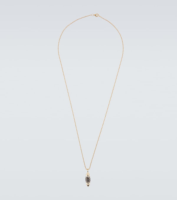 Rainbow K Majesty Bullet 9kt gold pendant necklace with diamonds