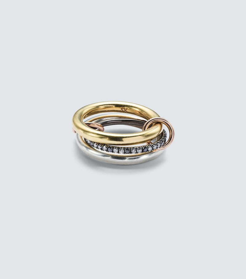 Spinelli Kilcollin Libra 18kt gold and sterling silver rings with diamonds