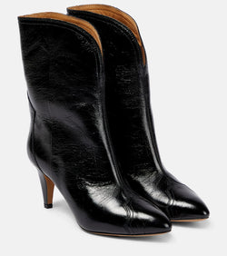 Isabel Marant Dytho crinkled leather ankle boots