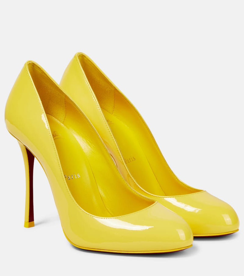 Christian Louboutin Dolly Patent Leather Pumps Yellow