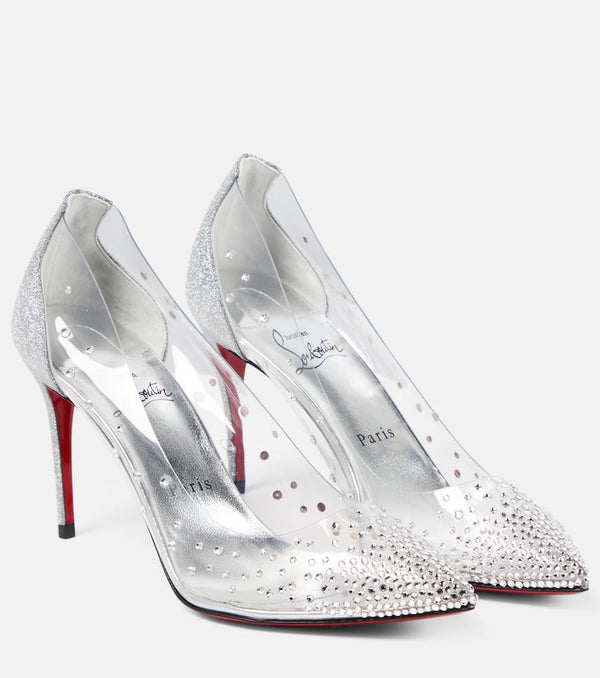 Christian Louboutin Degrastrass embellished PVC pumps