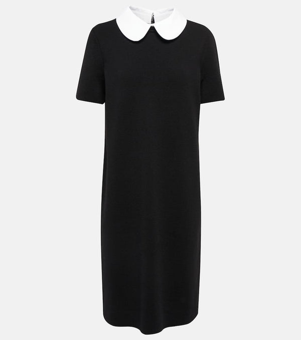 Tory Burch Round collar wool-blend midi dress