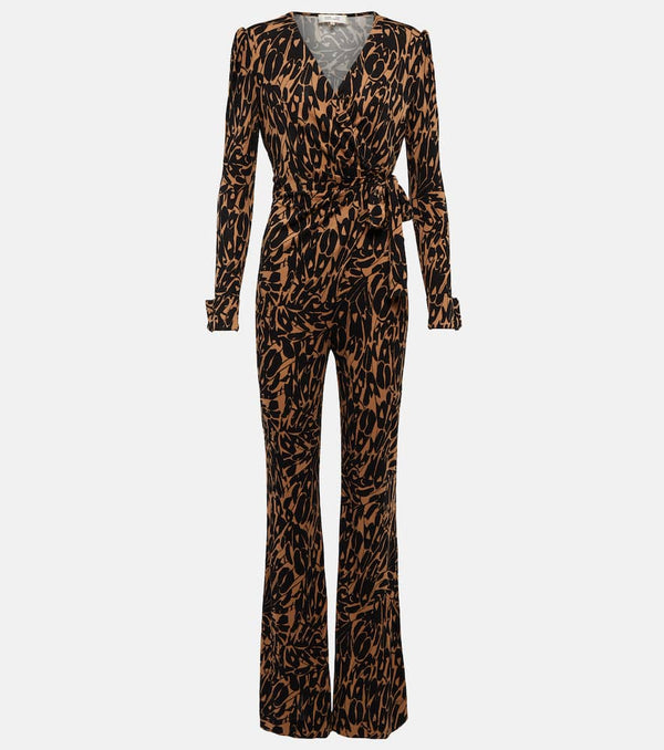 Diane von Furstenberg V-neck tie-waist jumpsuit