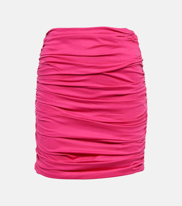 Giuseppe di Morabito Gathered cotton-blend miniskirt