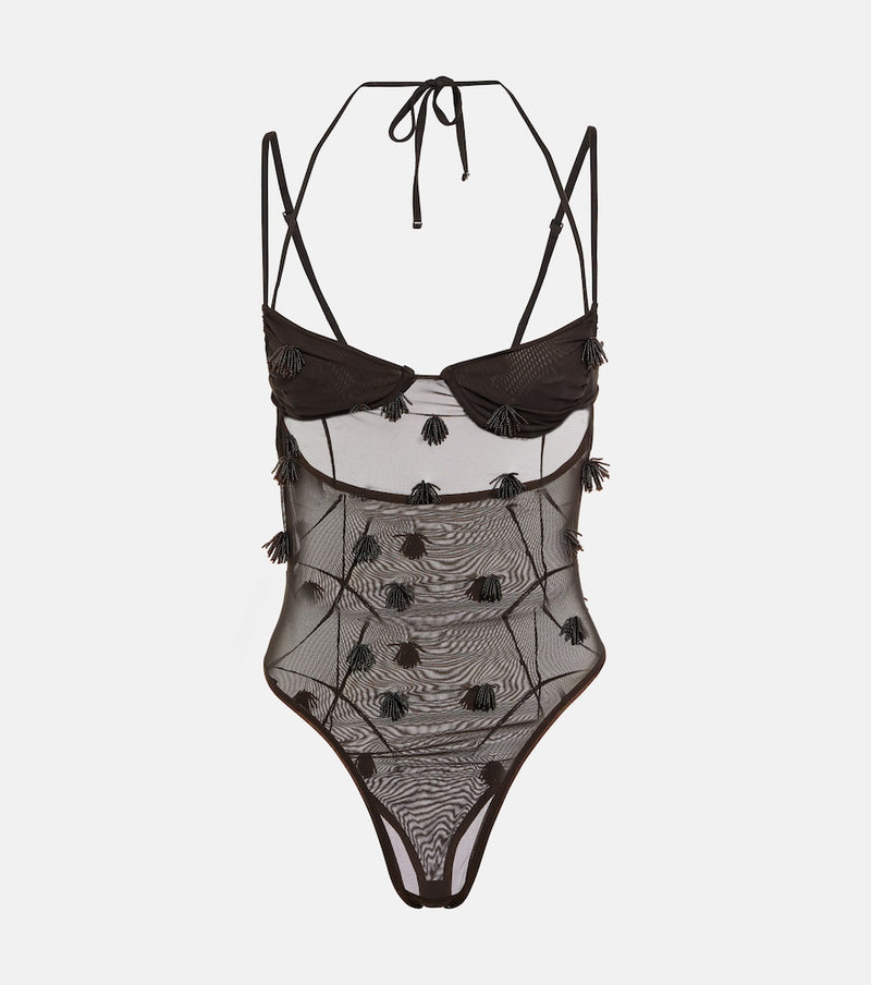 Jacquemus Applique mesh bodysuit