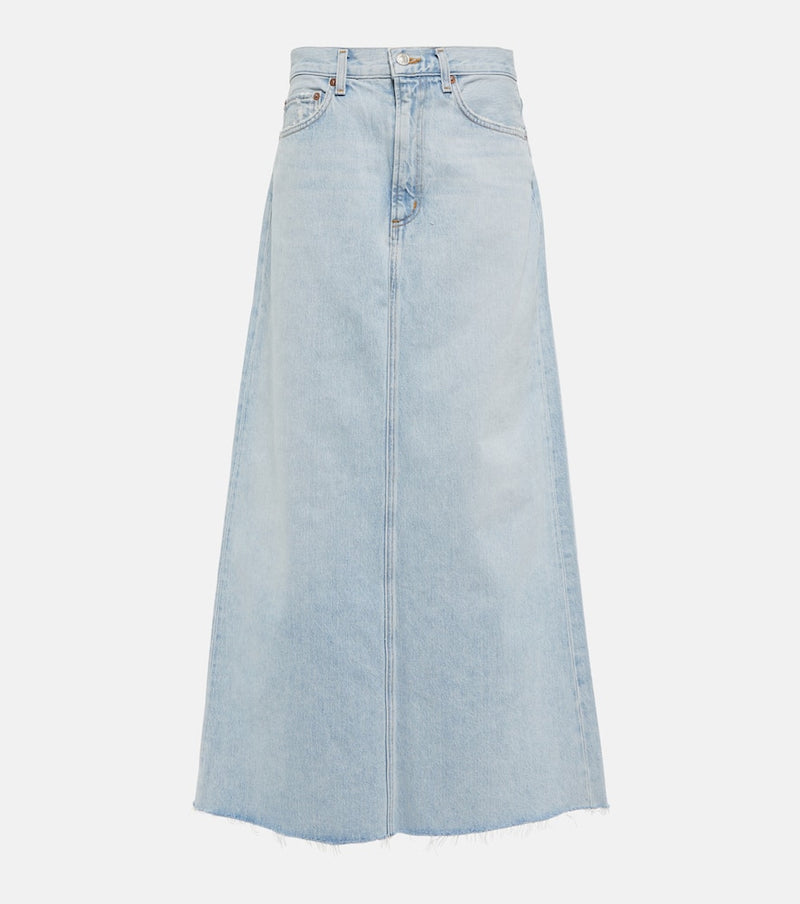 Agolde Hilla denim maxi skirt