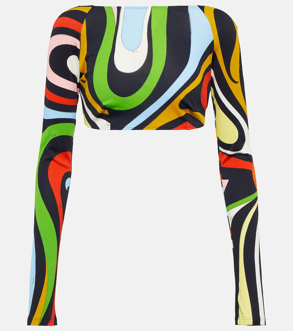 Pucci Marmo crop top