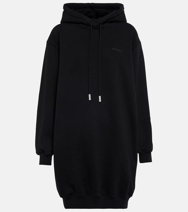 Off-White Logo cotton jersey hoodie dress