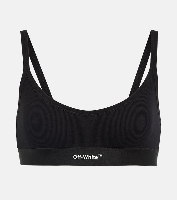 Off-White Logo cotton-blend jersey bra