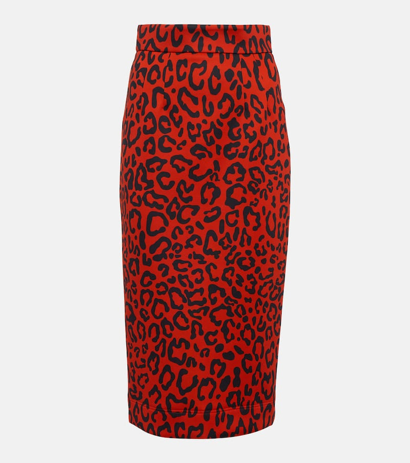 Dolce & Gabbana Leopard-printed pencil midi skirt