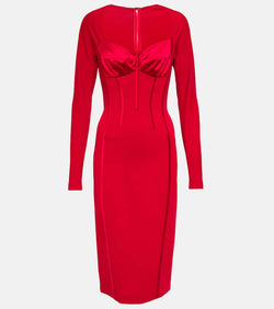 Dolce & Gabbana Corset silk-satin midi dress