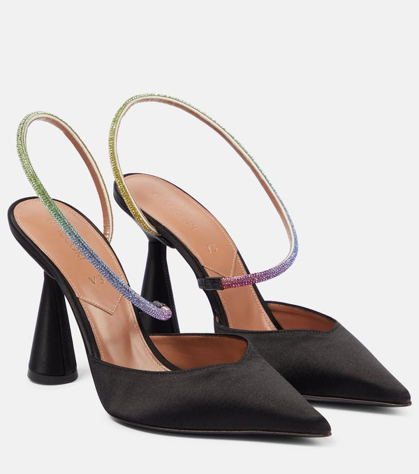 D'Accori Saturn satin slingback mules